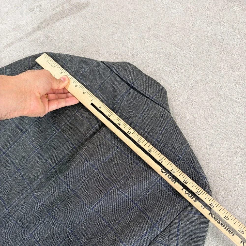 VTG Lauren Ralph Lauren Blazer Jacket Wool Silk Linen Blend WindowPane Men 38R